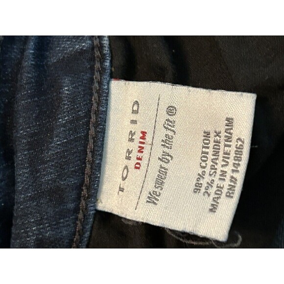 Torrid Denim Jeans Jegging Skinny Ankle Women’s Plus Size 16R Stretch Dark Wash - Picture 9 of 15